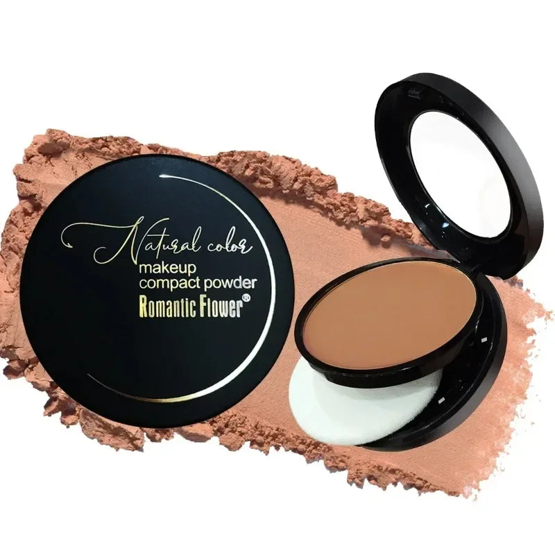 Compact Loose Setting Powder Concealer With Powder Puff And Mirror
