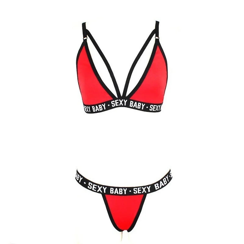 🔥 Women’s Sexy Letter Three-Point Bikini Set – Backless Sports-Inspired Bikini Underwear | Skinny, Stylish &amp; Comfortable