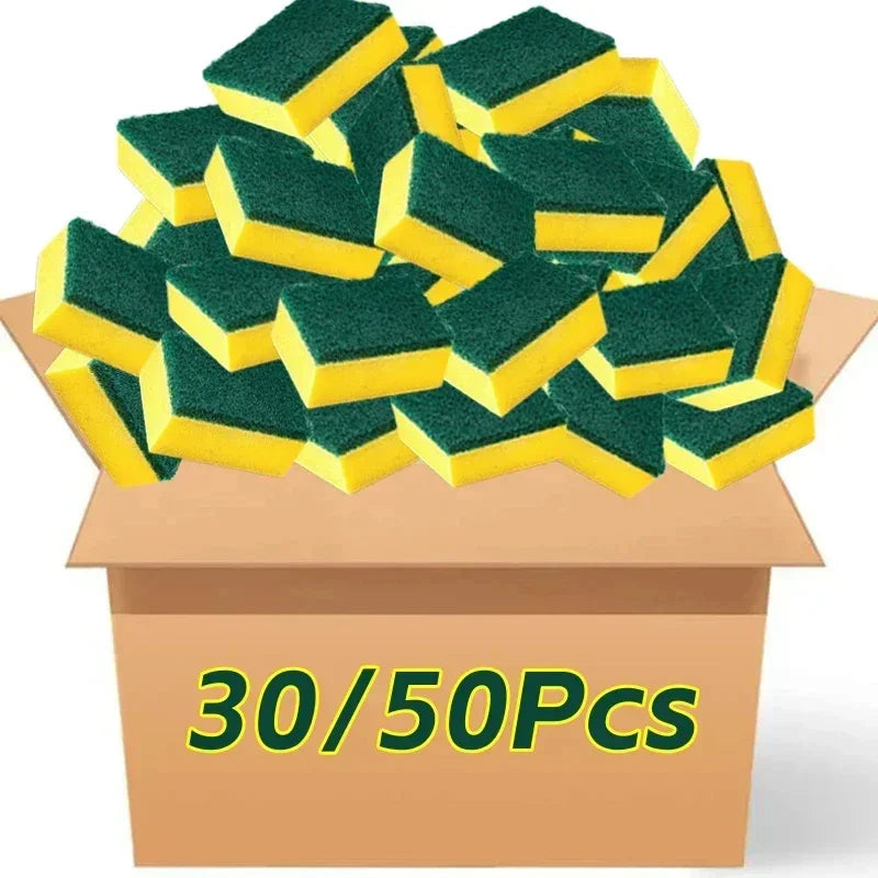 Highly absorbent double-sided sponge