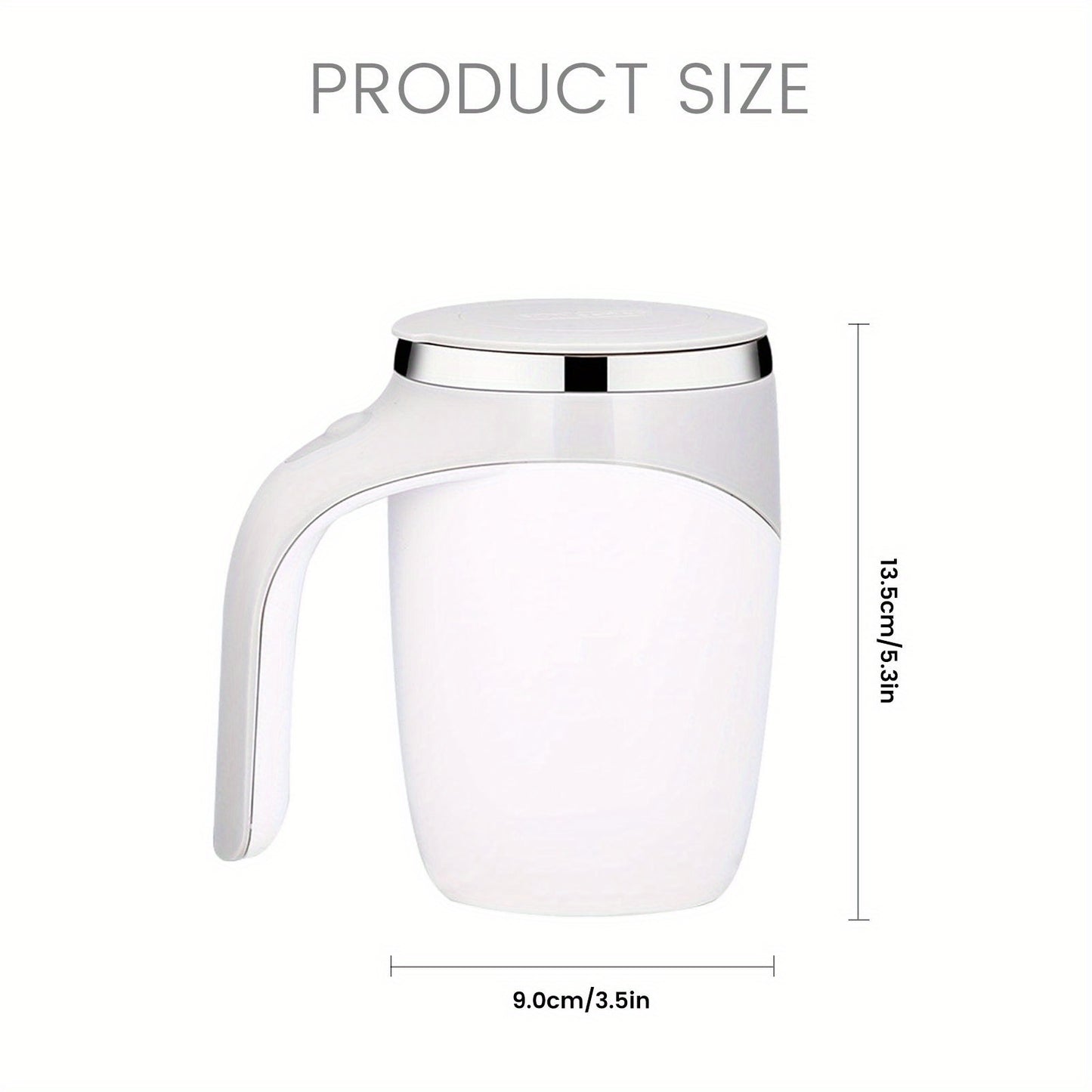 12.85 oz Stainless Steel Self-Stirring Coffee Mug