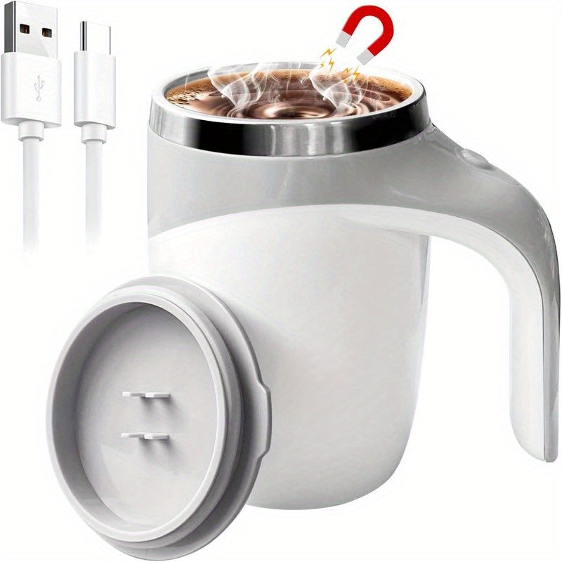12.85 oz Stainless Steel Self-Stirring Coffee Mug