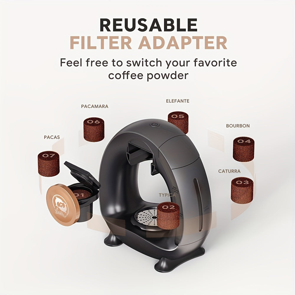 2 in 1 Single Serve Coffee Maker Compatible With K Cup & Ground Coffee