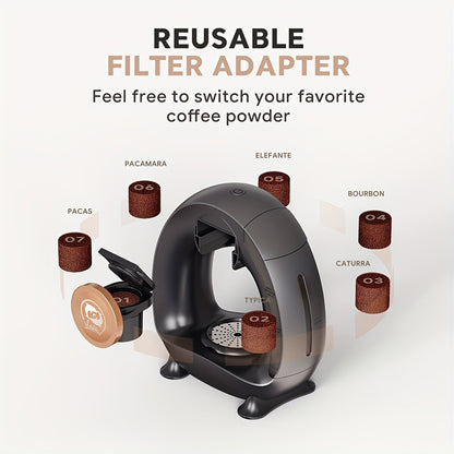 2 in 1 Single Serve Coffee Maker Compatible With K Cup & Ground Coffee