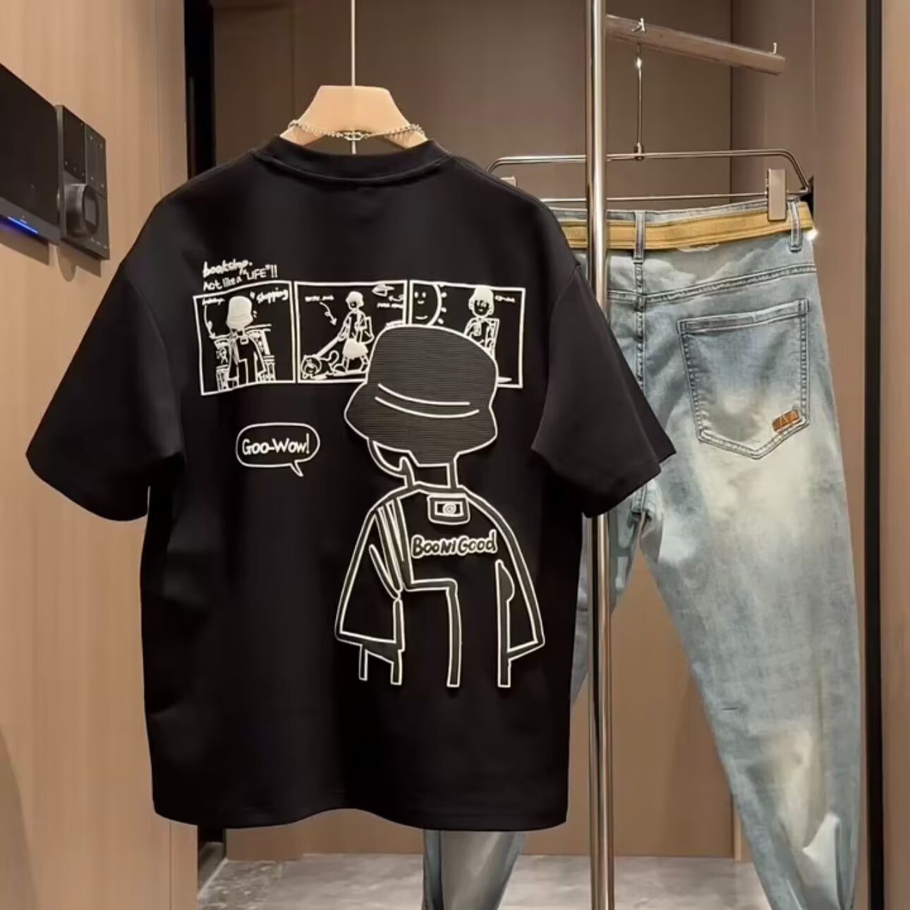 Comic Book Printed T-shirt