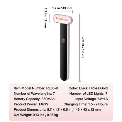 3 in 1 Portable LED Beauty Wand For Face & Neck