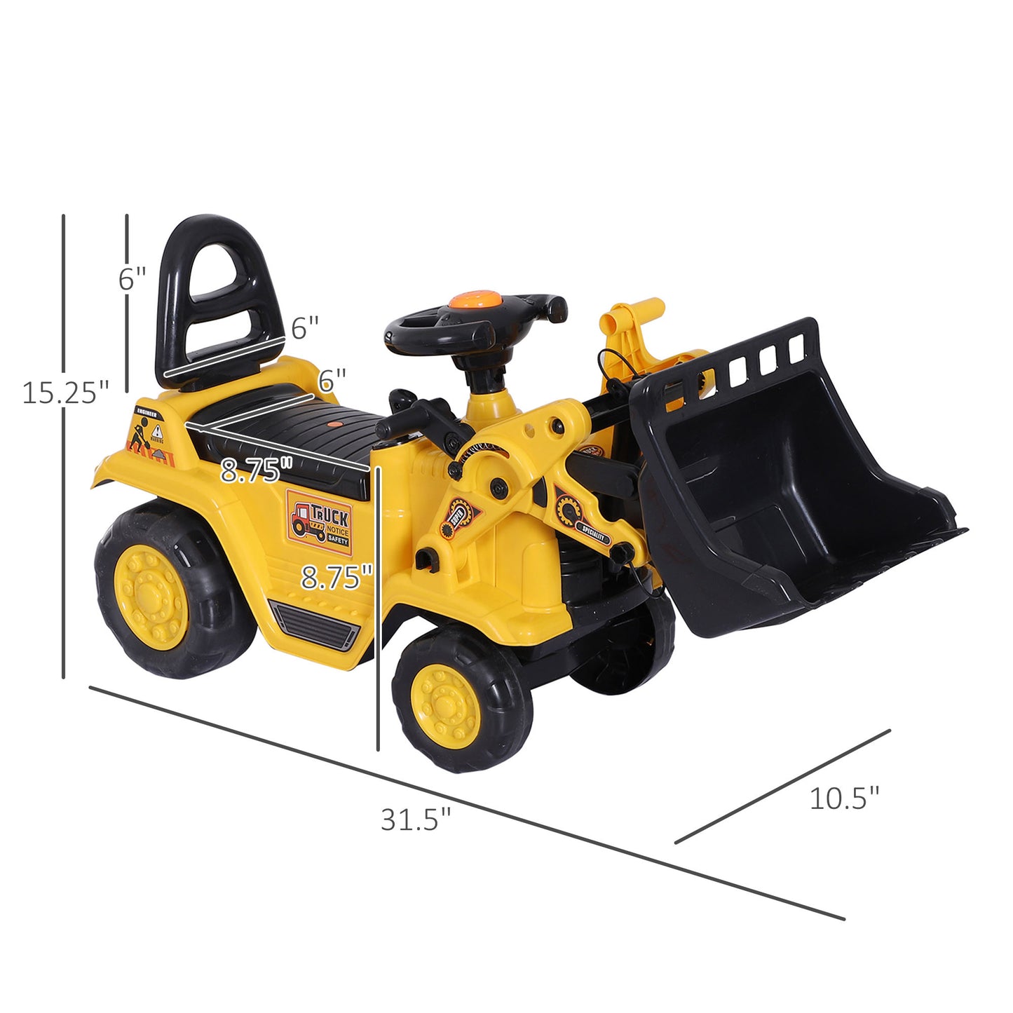 1 Ride On Toy Bulldozer Diggerand  Construction Truck