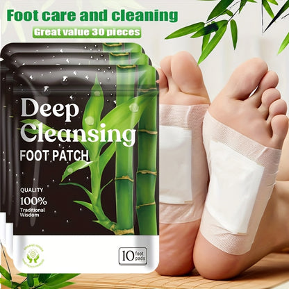30 Natural Bamboo Foot Pads