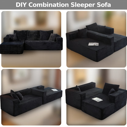 Oversized L Shaped Couch With Chaise  No Assembly Required