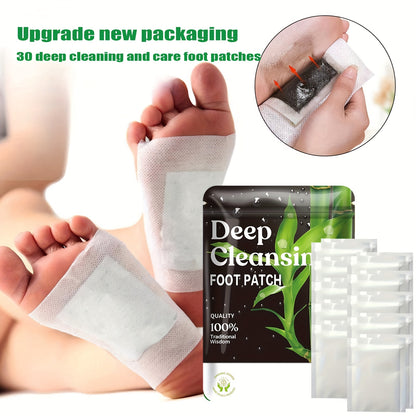 30 Natural Bamboo Foot Pads