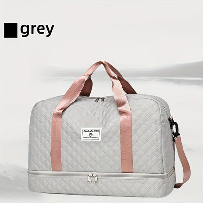 Large Capacity Lightweight Travel Tote Bag with Dry/Wet Separation