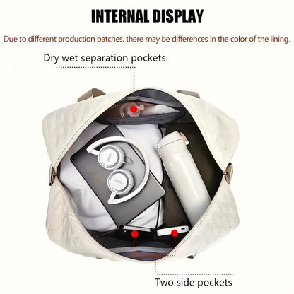 Lightweight Quilted Diamond Pattern Travel Backpack
