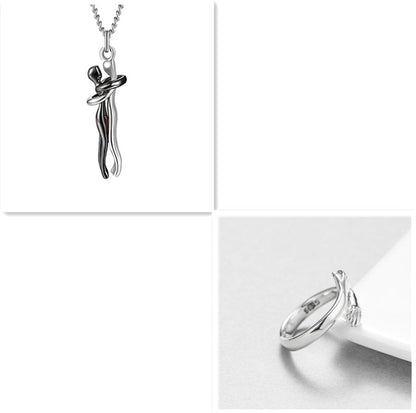 Couple Love Hug Unisex Necklace