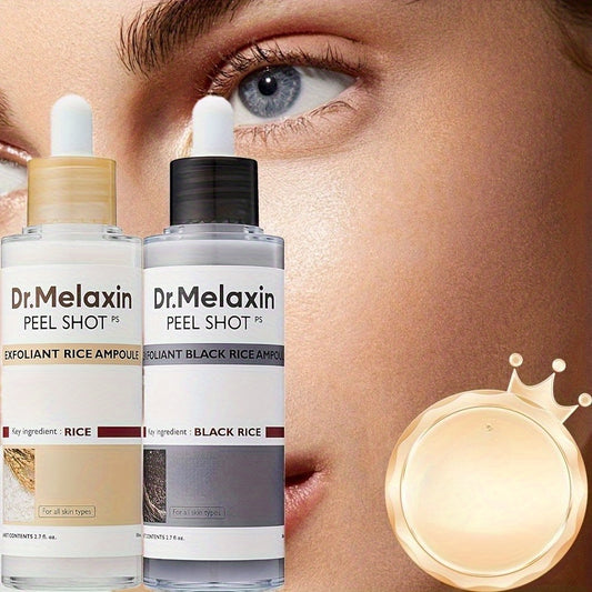 Dr.Melaxin PEEL SHOT-GLOW EXFOLIANT RICE AMPOULE (WHITE RICE/BLACK RICE)