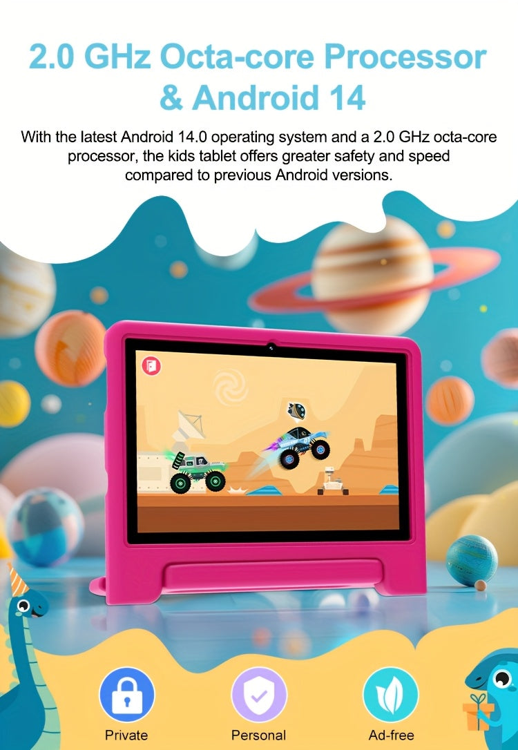 10.1 Inch Android 14 Kids Tablet