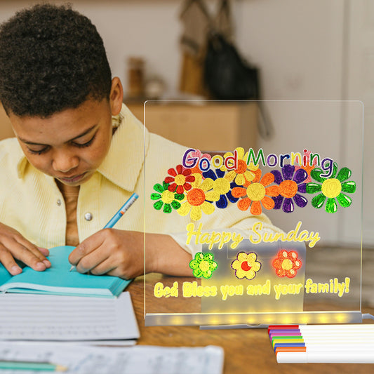 LED Erasable Luminous Drawing Board with USB NightLight