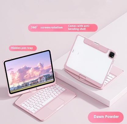 360 Swivel Keyboard Clear Case For I Pad with Pen Slot