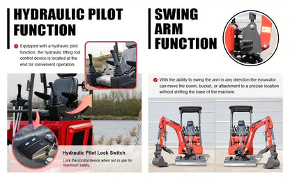 1.6 Ton Crawler Excavator for Construction, Garden And Farm